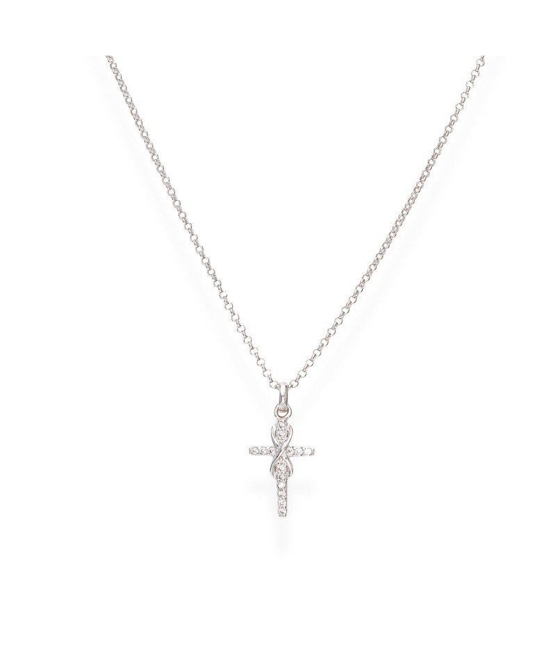 Collana in Argento di Cuore Infinito con Zirconi - Amen